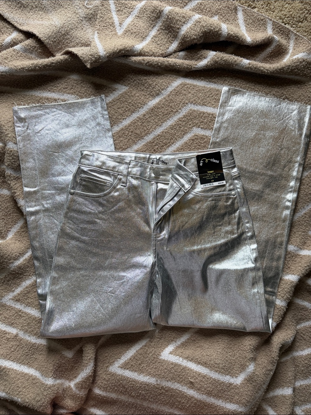 NWT art class Silver Metallic Skinny Jeans size 16 🤍🪩🤍